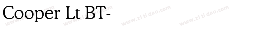 Cooper Lt BT字体转换